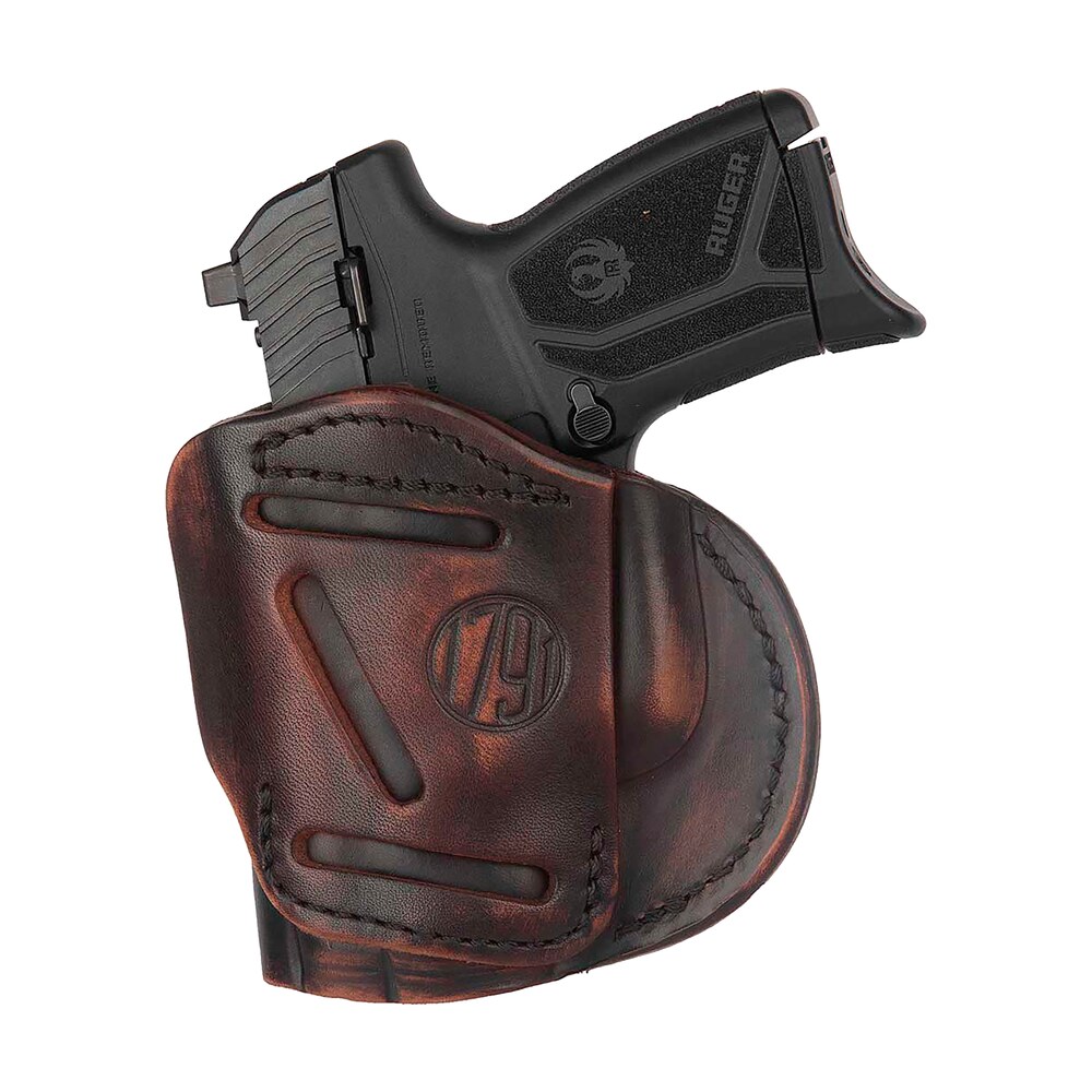 1791 gunleather 4wh4vtgr 4 way iwb/owb 04 vintage leather belt clip compatible w/springfield xds/springfield xd/glock 26/s&w m&p shield plus 1791 Gunleather 4WH4VTGR 4-Way IWB/OWB 04 Vintage Leather Belt Clip Compatible Sports South item 143438