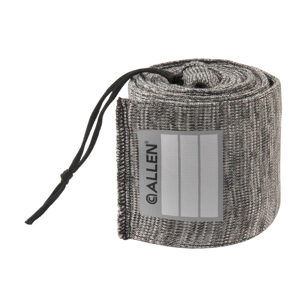 allen 13167 stretch knit gun sock gray silicone treated knit w/custom id labeling holds rifles with scope or shotguns 52" l x 3.75" w interior dimensions Allen 13167 Stretch Knit Gun Sock Gray Silicone-Treated Knit Sports South item 143503