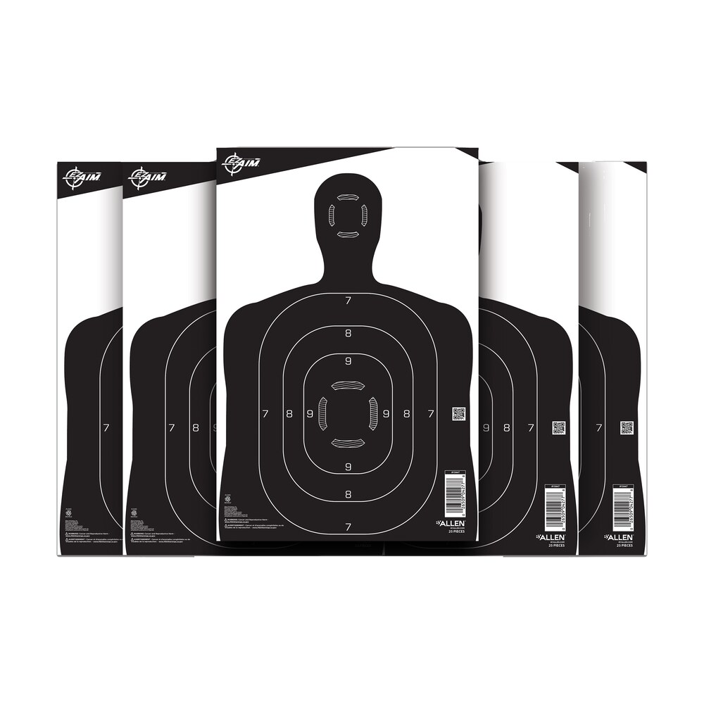 ez aim 15447 silhouette paper hanging 12" x 18" black/white 25 per pack EZ-Aim 15447 Silhouette Paper Hanging 12" x 18" Black/White 25 Per Pack Sports South item 143509