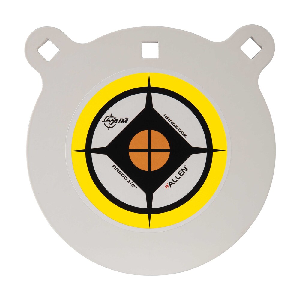 ez aim 15598 hardrock 8" black/white/yellow ar500 steel gong, 0.50" thick, hanging EZ-Aim 15598 Hardrock 8" Black/White/Yellow AR500 Steel Gong, 0.50" Thick, Hanging Sports South item 143525