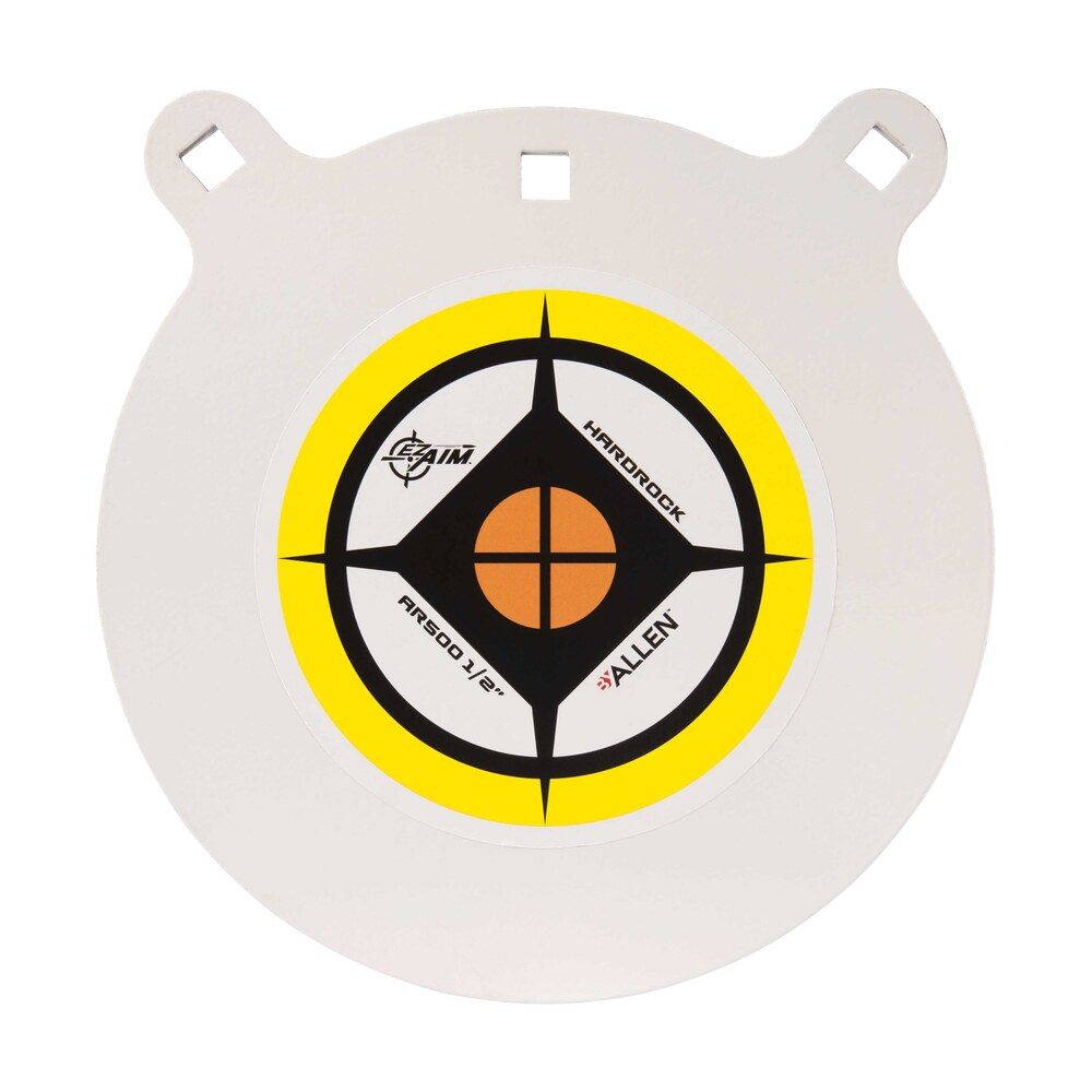 ez aim 15600 hardrock 10" ar500 steel gong shooting target .50" thickness white / yellow / black EZ-Aim 15600 Hardrock 10" AR500 Steel Gong Shooting Target .50" Thickness White / Yellow / Sports South item 143527