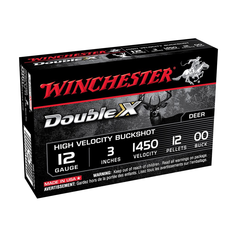 winchester ammo sb12300 double x high velocity 12gauge 3″ 12pellets 00buck shot 5 per box/50 case Winchester Ammo SB12300 Double X High Velocity 12Gauge 3" 12Pellets 00Buck Shot 5 Per Box/50 Sports South item 14364