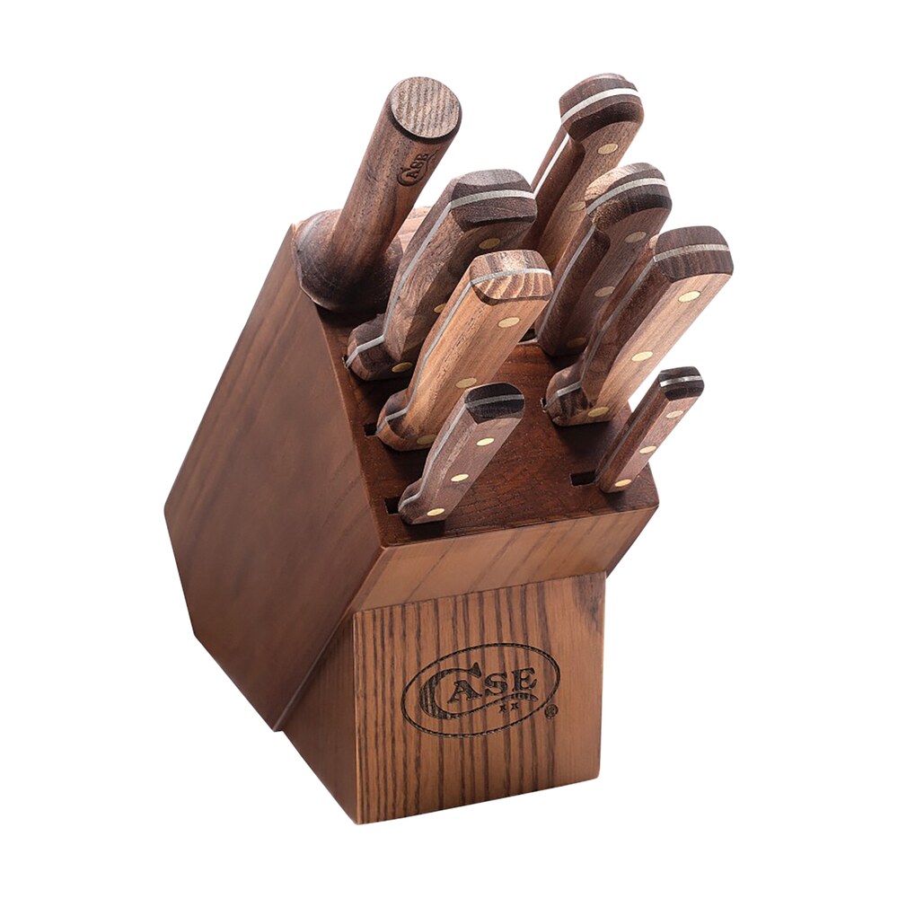 case 10249 household cutlery set plain/serrated satin tru sharp ss blade walnut handle 9 piece Case 10249 Household Cutlery Set Plain/Serrated Satin Tru-Sharp SS Blade Walnut Handle 9 Piece Sports South item 143710