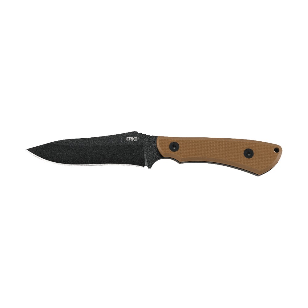 crkt 2083 ramadi 4.37" fixed plain black matte baked on anti rust sk 5 steel blade/coyote textured g10 handle includes sheath CRKT 2083 Ramadi 4.37" Fixed Plain Black Matte Baked-On Anti Rust SK-5 Steel Blade/Coyote Sports South item 143711