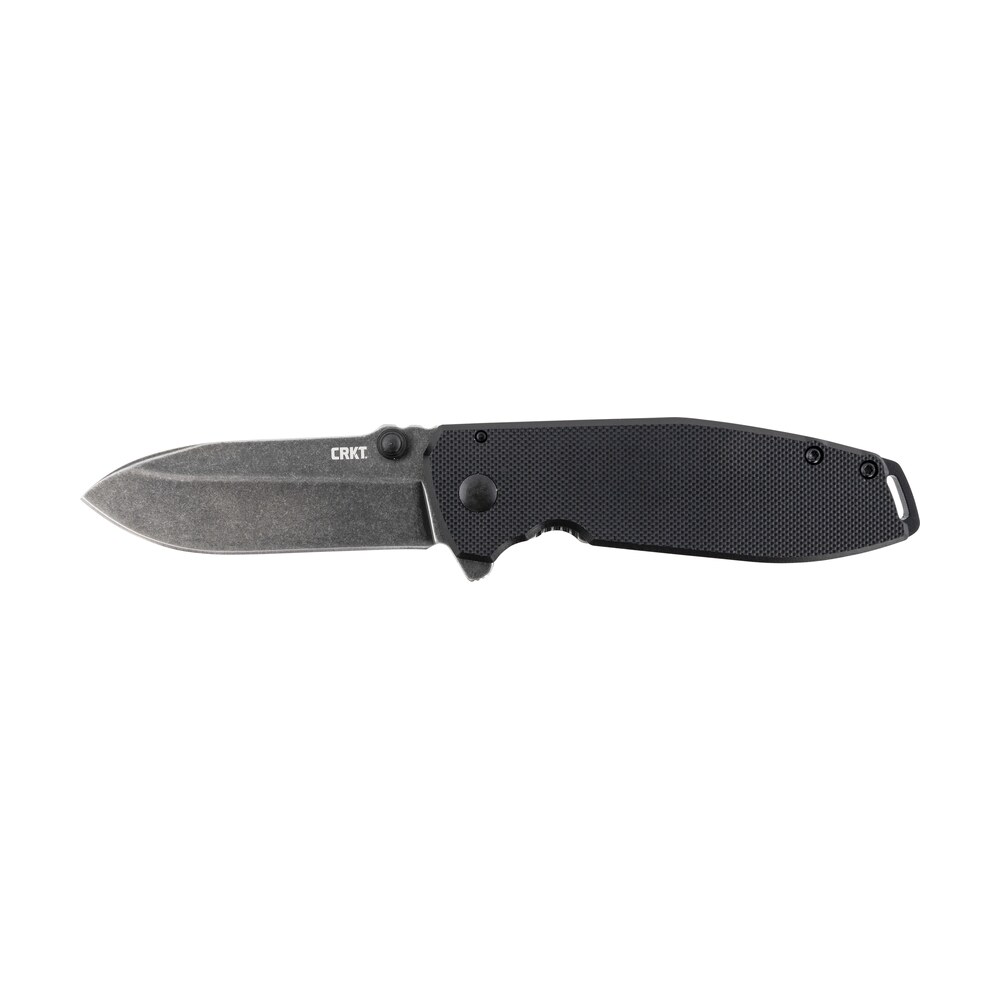 crkt 2495k squid xm 2.95" folding drop point plain black stonewashed d2 steel blade/black g10/ss handle includes pocket clip CRKT 2495K SQUID XM 2.95" Folding Drop Point Plain Black Stonewashed D2 Steel Blade/Black Sports South item 143716