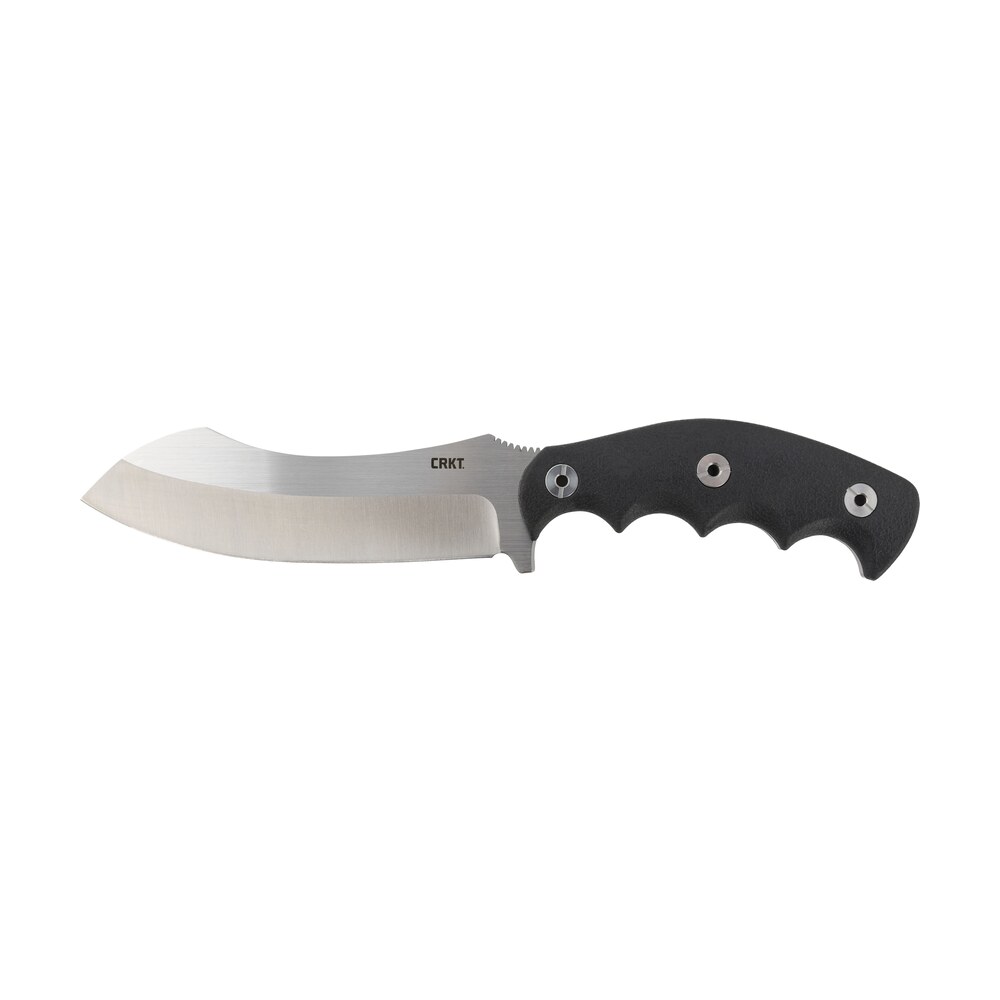crkt 2866 catchall 5.51" fixed sheepsfoot plain brushed satin 8cr13mov ss blade/black grn w/rubber overlay handle includes sheath CRKT 2866 Catchall 5.51" Fixed Sheepsfoot Plain Brushed Satin 8Cr13MoV SS Blade/Black GRN Sports South item 143720