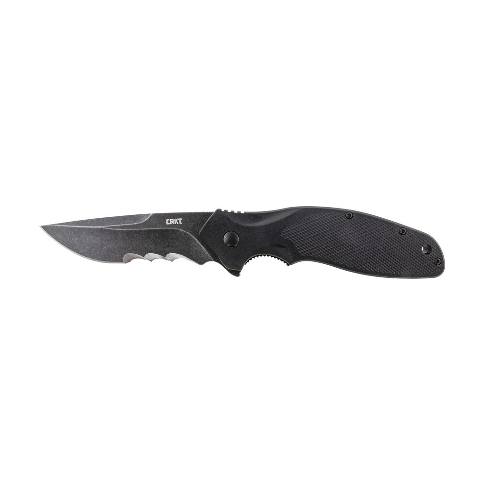 crkt k800kkp shenanigan 3.35" folding drop point veff serrated black stonewashed 4116 stainless steel blade/ black grn handle includes pocket clip CRKT K800KKP Shenanigan 3.35" Folding Drop Point Veff Serrated Black Stonewashed 4116 Stainless Sports South item 143740