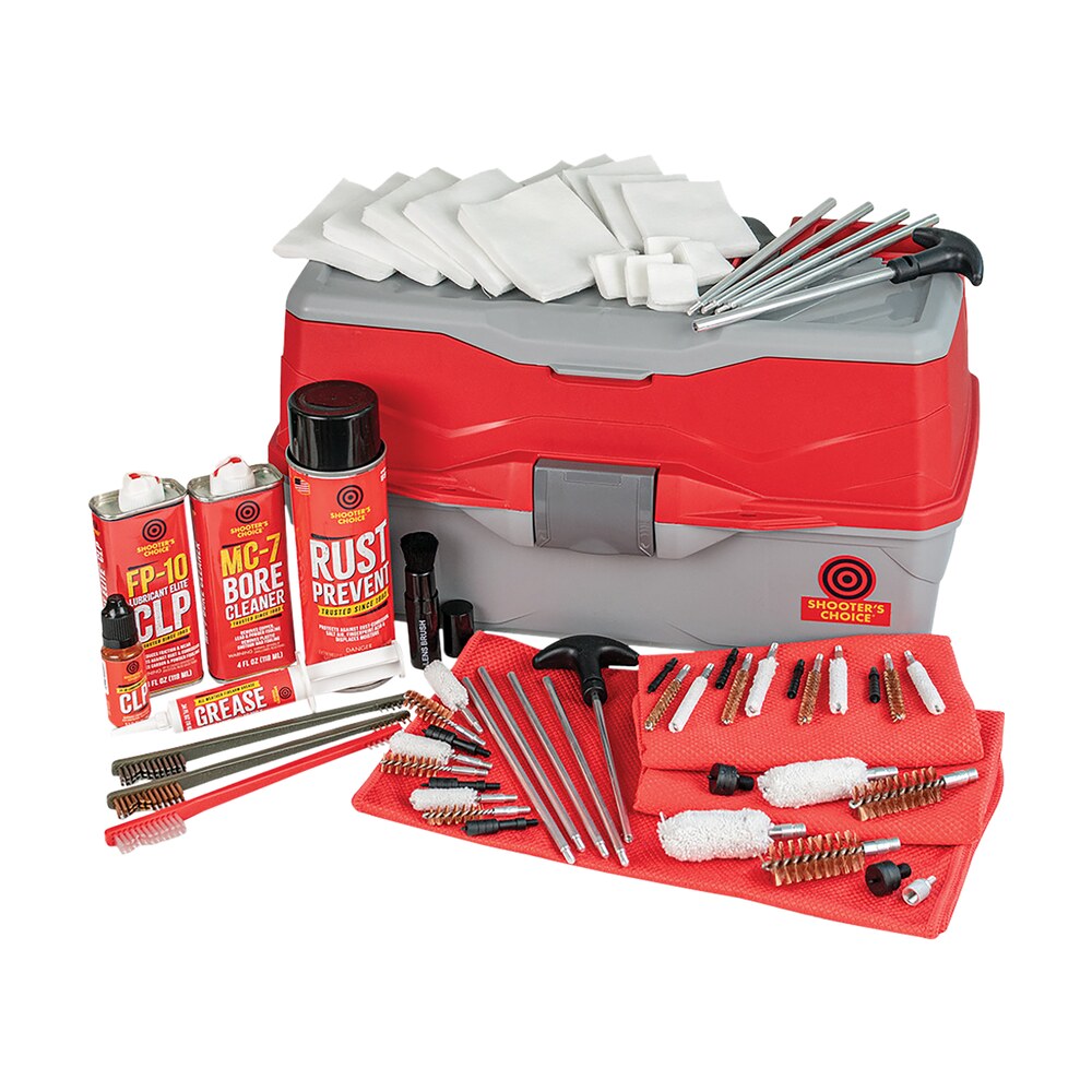 shooters choice 900mc bullseye box cleaning kit multi caliber/12 gauge firearm type universal nylon/bronze/stainless steel bristle Shooters Choice 900MC Bullseye Box Cleaning Kit Multi-Caliber/12 Gauge Firearm Type Universal Sports South item 143988