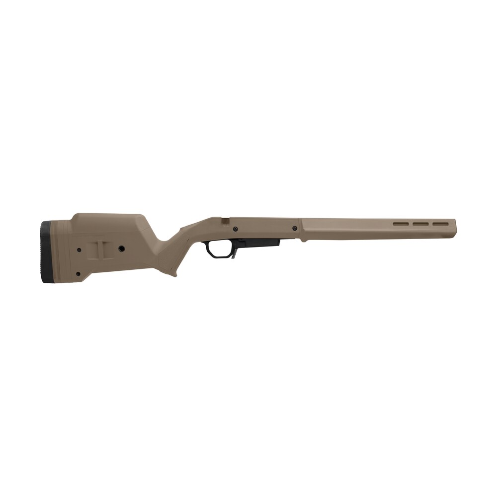 magpul mag1207 fde hunter american stock flat dark earth adjustable synthetic stock with aluminum chassis for short action ruger american right hand includes stanag mag well Magpul MAG1207-FDE Hunter American Stock Flat Dark Earth Adjustable Synthetic Stock Sports South item 144177