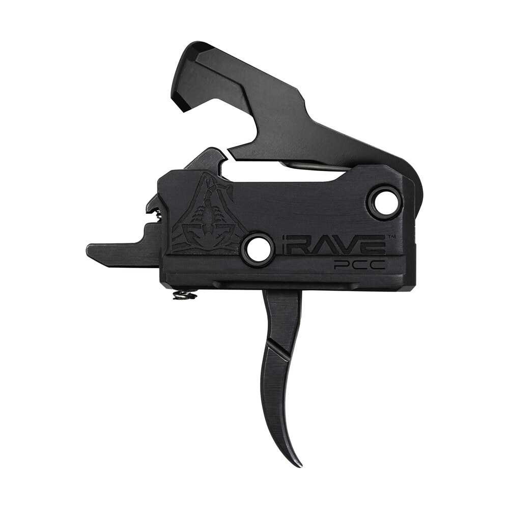 rise armament t017pccblk rave pistol caliber carbine single stage curved trigger with 3.50 lbs draw weight & black nitride finish for ar platform Rise Armament T017PCCBLK Rave Pistol Caliber Carbine Single-Stage Curved Trigger Sports South item 144902
