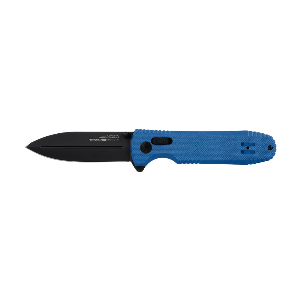 s.o.g sog12610657 pentagon xr lte 3.60" folding spear point tini cryo cts xhp blade/blue g10 handle includes belt clip S.O.G SOG12610657 Pentagon XR LTE 3.60" Folding Spear Point TiNi Cryo CTS XHP Blade/Blue G10 Sports South item 144937