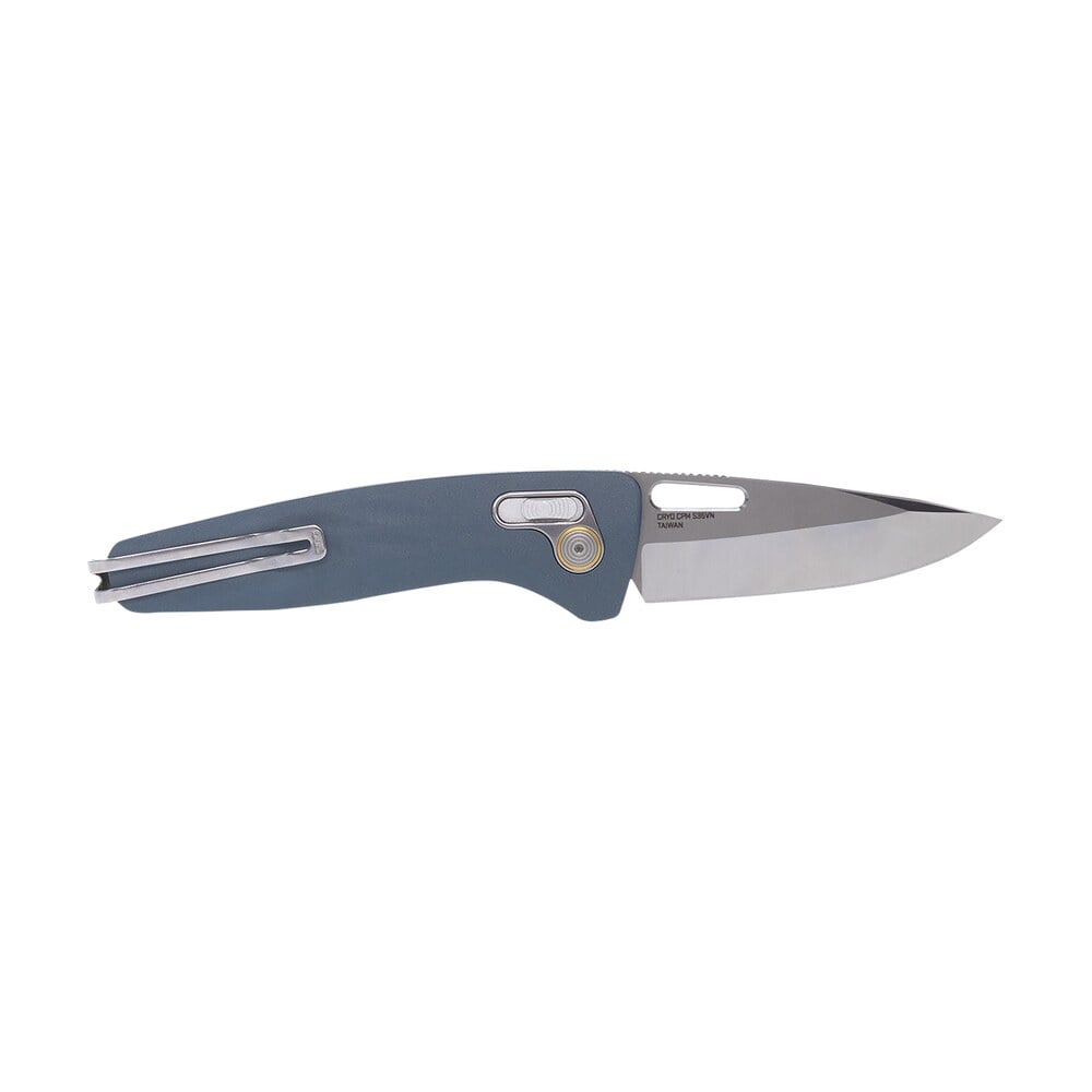 s.o.g sog12730457 one zero xr 3.10" folding plain satin/polished cryo cpm s35vn steel blade/ smoke gray sculpted aluminum handle S.O.G SOG12730457 One-Zero XR 3.10" Folding Plain Satin/Polished Cryo CPM S35VN Steel Blade/ Sports South item 144942