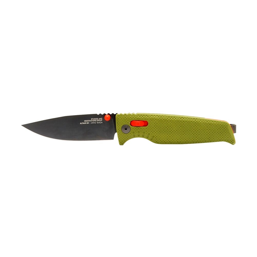s.o.g sog12790357 altair xr 3.20" folding plain bead blasted cryo cpm 154 ss blade/ field green w/stone blue accents grn handle S.O.G SOG12790357 Altair XR 3.20" Folding Plain Bead Blasted Cryo CPM 154 SS Blade/ Field Green Sports South item 144946