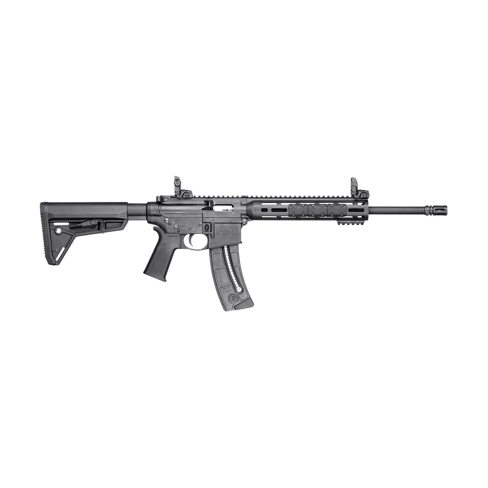 smith & wesson 10213 m&p15 sport 22 lr 25+1 16.50″ carbon steel barrel, adjustable magpul moe sl stock, magpul m lok mounting system, magpul folding mbus sights, functioning charging handle, optics Smith & Wesson 10213 M&P15 Sport 22 LR 25+1 16.50" Carbon Steel Sports South item 14501