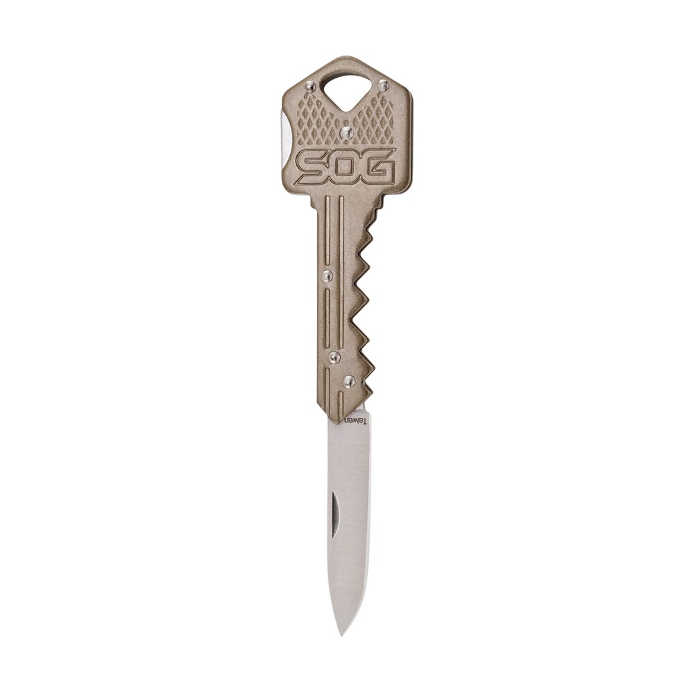 s.o.g sog key102 c key 1.50" folding plain drop point satin 5cr13mov ss blade/ brass stainless steel handle S.O.G SOG-KEY102-C Key 1.50" Folding Plain Drop Point Satin 5Cr13MoV SS Blade/ Brass Stainless Sports South item 145028