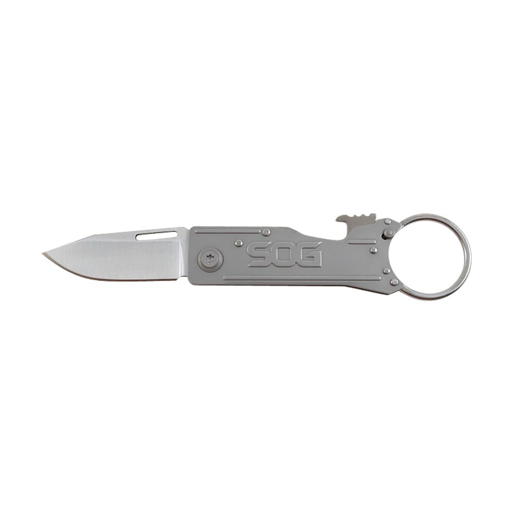 s.o.g sog kt1001 c keytron 1.80" folding plain clip point grey 5cr13mov ss blade/ grey stainless steel handle S.O.G SOG-KT1001-C KeyTron 1.80" Folding Plain Clip Point Grey 5Cr13MoV SS Blade/ Grey Sports South item 145029