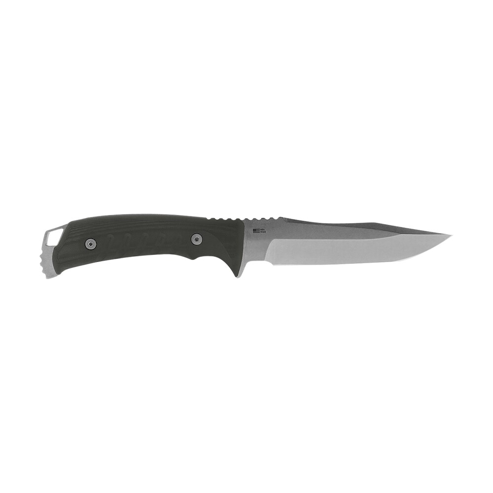 s.o.g sog uf1001 b pillar 5" fixed clip point plain stonewashed s35vn ss blade black canvas micarta handle includes sheath S.O.G SOG-UF1001-B Pillar 5" Fixed Clip Point Plain Stonewashed S35VN SS Blade Black Canvas Sports South item 145078