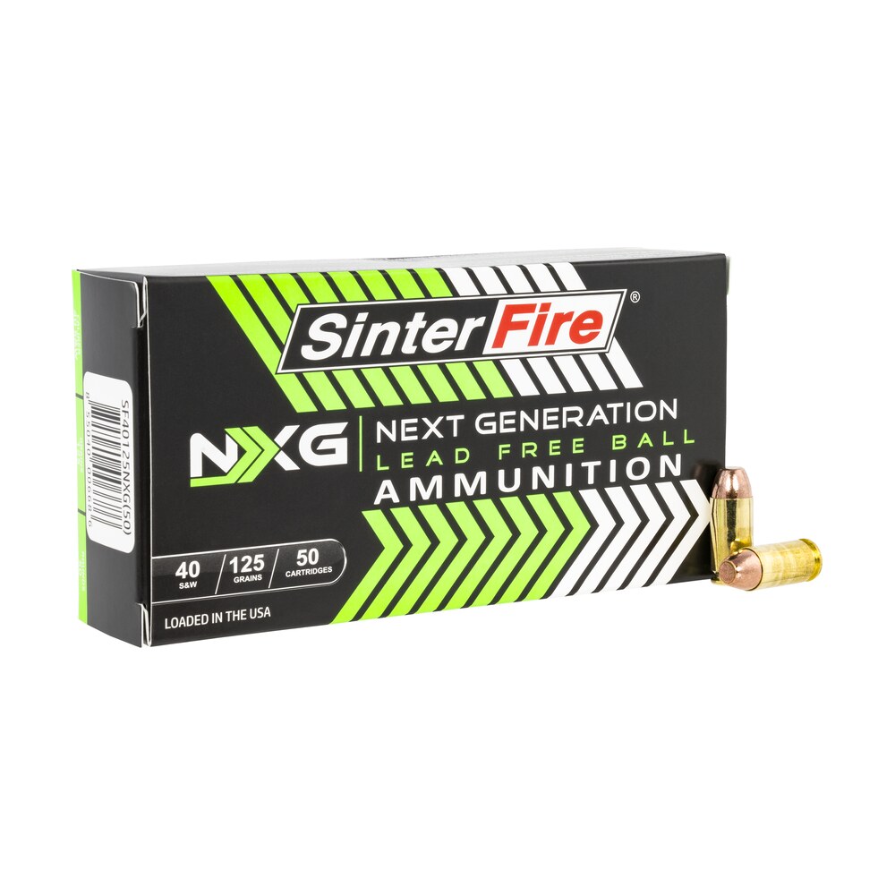 sinterfire inc sf40125nxg next generation (nxg) 40s&w 125gr lead free ball 50 per box/20 case SinterFire Inc SF40125NXG Next Generation (NXG) 40S&W 125gr Lead Free Ball 50 Per Box/20 Sports South item 145254