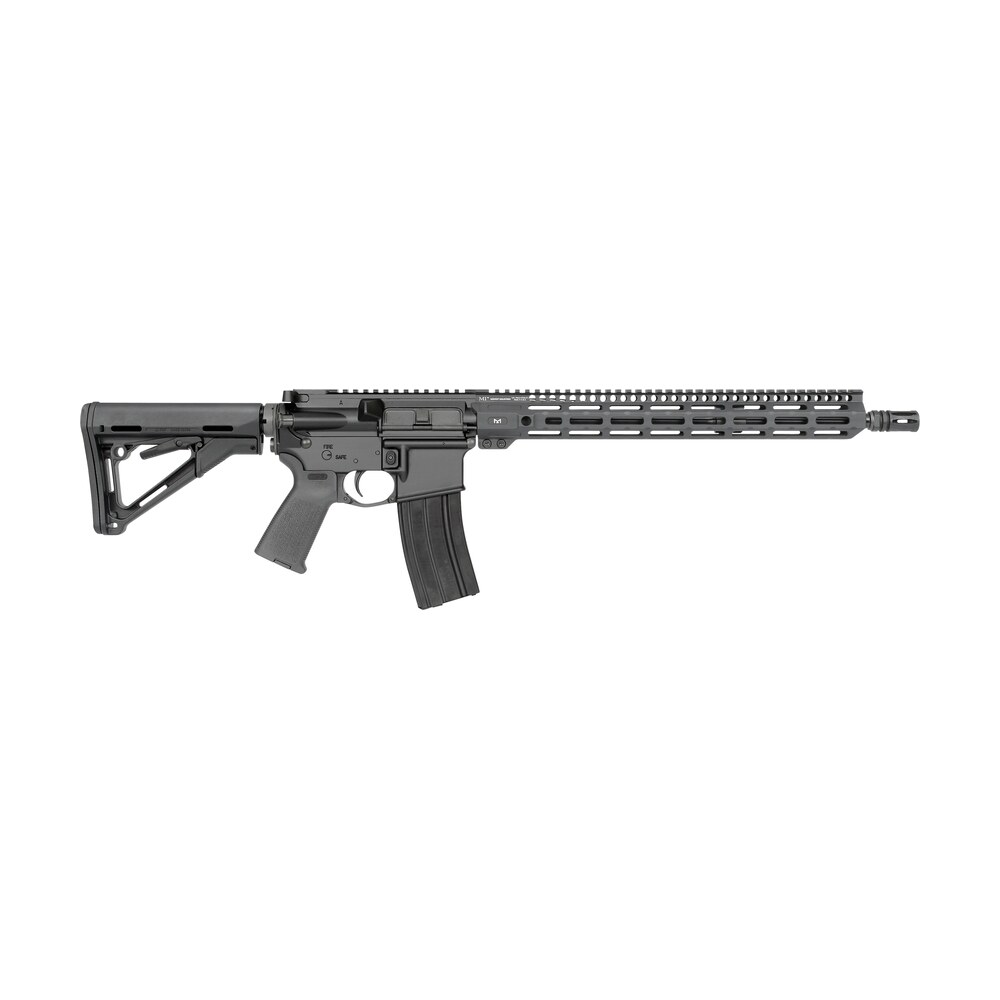 midwest industries mifn16crm15 lightweight 223 wylde 16" 30+1 black hard coat anodized rec with 16" m lok black 6 position magpul ctr stock black magpul moe grip right hand Midwest Industries MIFN16CRM15 Lightweight 223 Wylde 16" 30+1 Black Hard Coat Anodized Rec Sports South item 145263