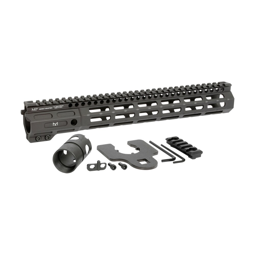 midwest industries minf105 night fighter 10.50" m lok black hardcoat anodized aluminum includes barrel wrench, nut, & 5 slot rail Midwest Industries MINF105 Night Fighter 10.50" M-LOK Black Hardcoat Anodized Aluminum Includes Sports South item 145268