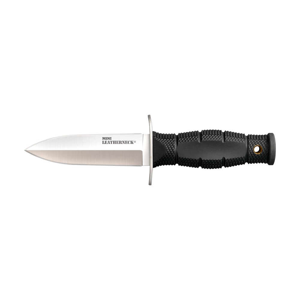 cold steel cs39lsac leatherneck double edge mini 3.50" fixed plain 8cr13mov ss blade/3.25" black deep checkered w/double quillon guard kray ex handle includes sheath Cold Steel CS39LSAC Leatherneck Double Edge Mini 3.50" Fixed Plain 8Cr13MoV SS Blade/3.25" Sports South item 145293