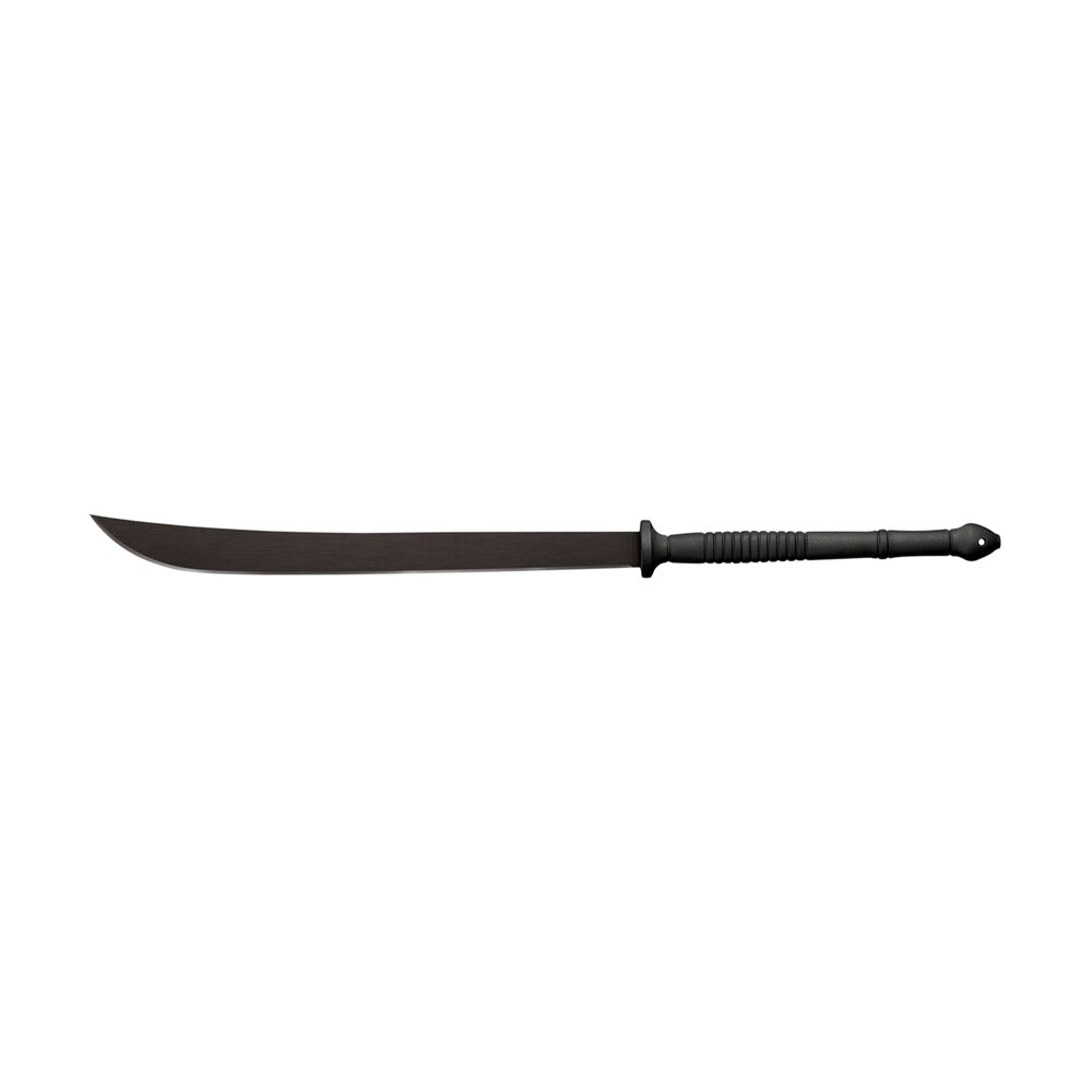 cold steel cs97thams thai 22" black matte baked on anti rust 1055 carbon steel blade/ flat, oval black w/steel guards polypropylene handle 36.50" long includes sheath Cold Steel CS97THAMS Thai 22" Black Matte Baked-On Anti Rust 1055 Carbon Steel Blade/ Flat, Sports South item 145318