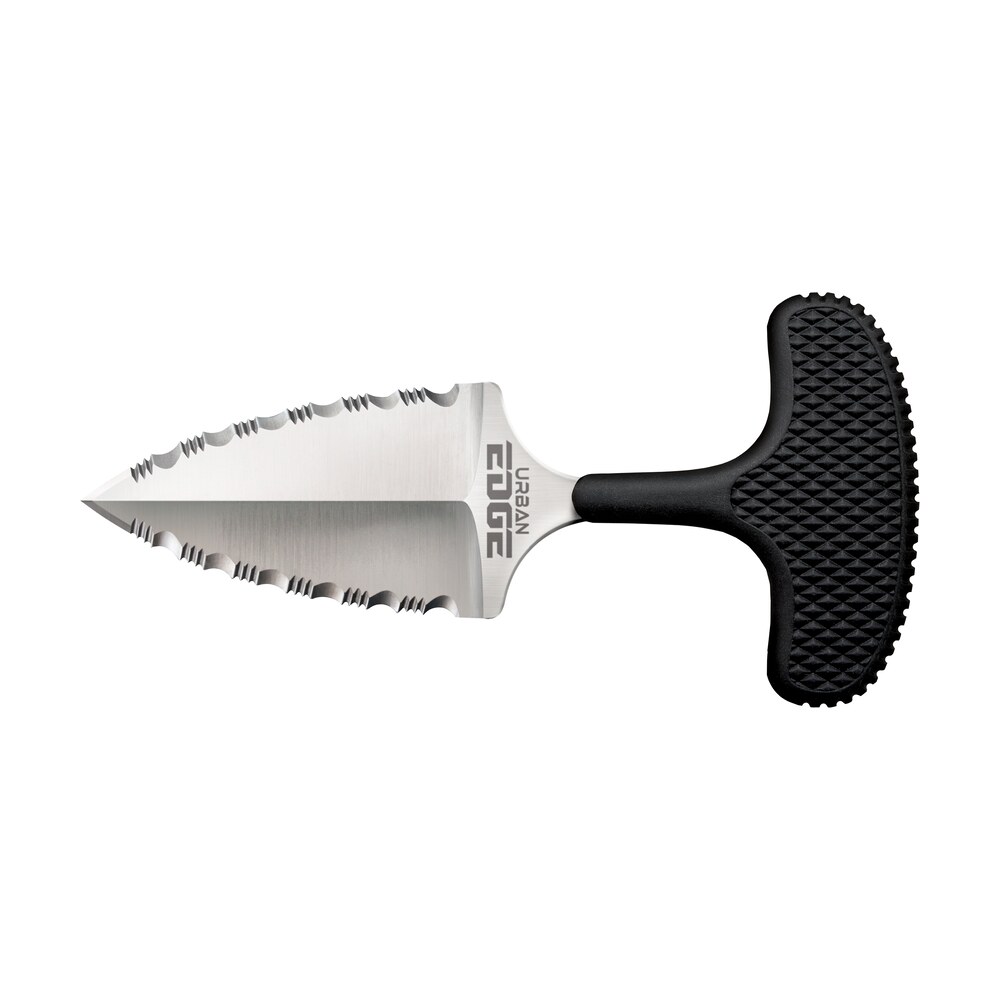 cold steel cs43xlss urban edge 2.50" fixed serrated stone washed japanese aus 8a ss blade/black textured kray ex handle Cold Steel CS43XLSS Urban Edge 2.50" Fixed Serrated Stone Washed Japanese AUS-8A SS Blade/Black Sports South item 145344