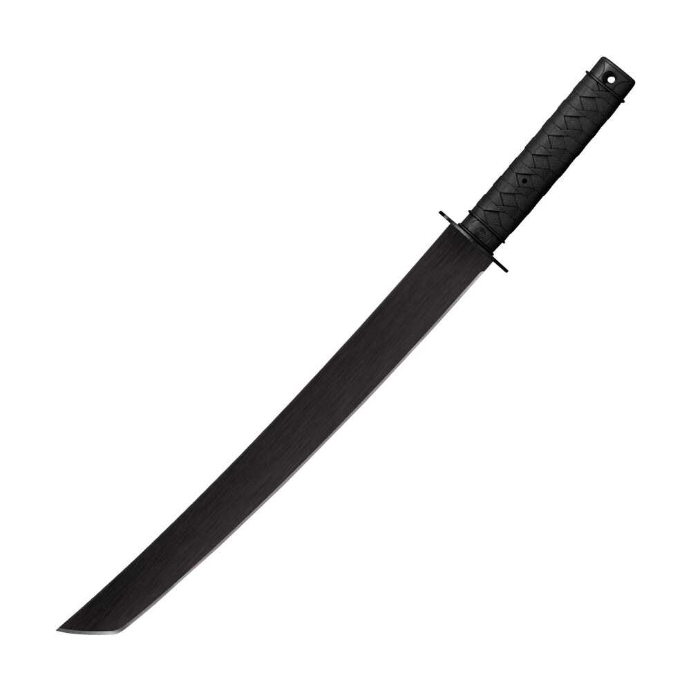 cold steel cs97tklz tactical wakizashi 18" black matte baked on anti rust 1055 carbon steel blade/ black polypropylene handle 25" long includes sheath Cold Steel CS97TKLZ Tactical Wakizashi 18" Black Matte Baked-On Anti Rust 1055 Carbon Steel Sports South item 145348