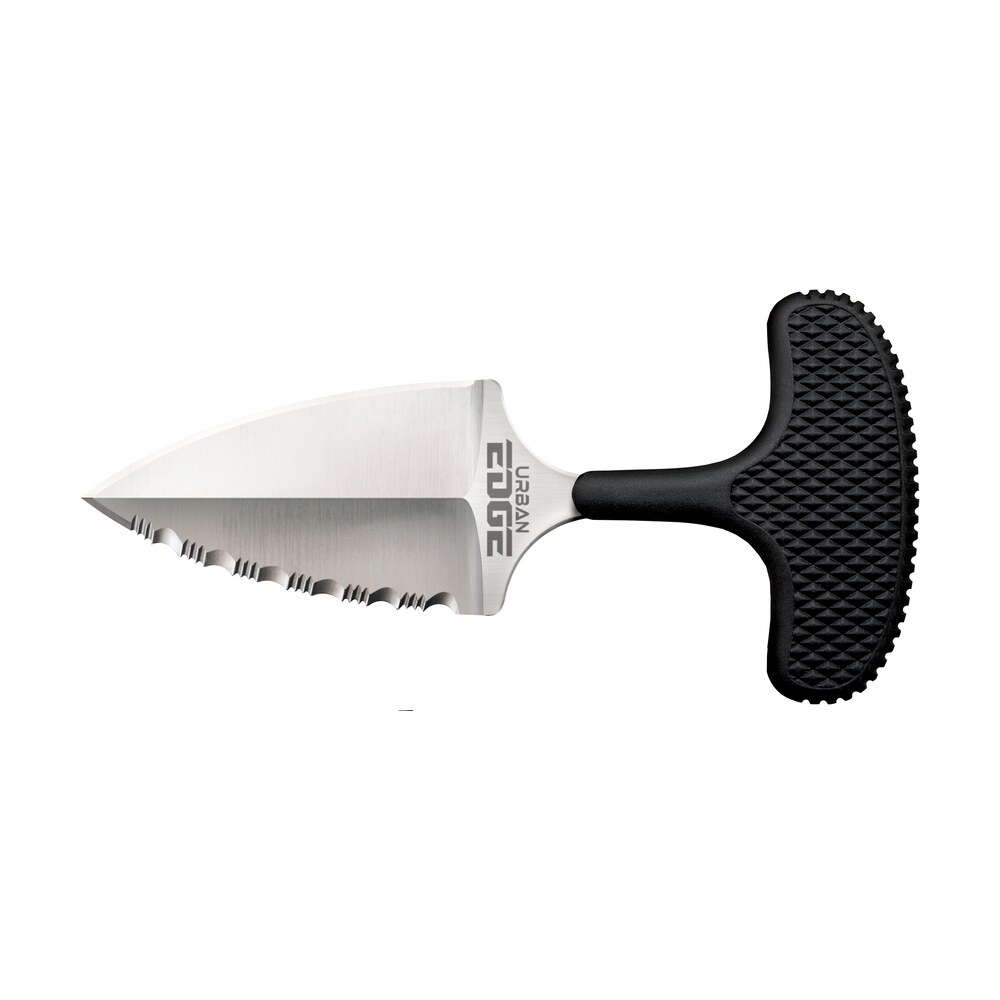 cold steel cs43xls urban edge 2.50" fixed part serrated stone washed japanese aus 8a ss blade/black textured kray ex handle Cold Steel CS43XLS Urban Edge 2.50" Fixed Part Serrated Stone Washed Japanese AUS-8A SS Sports South item 145353