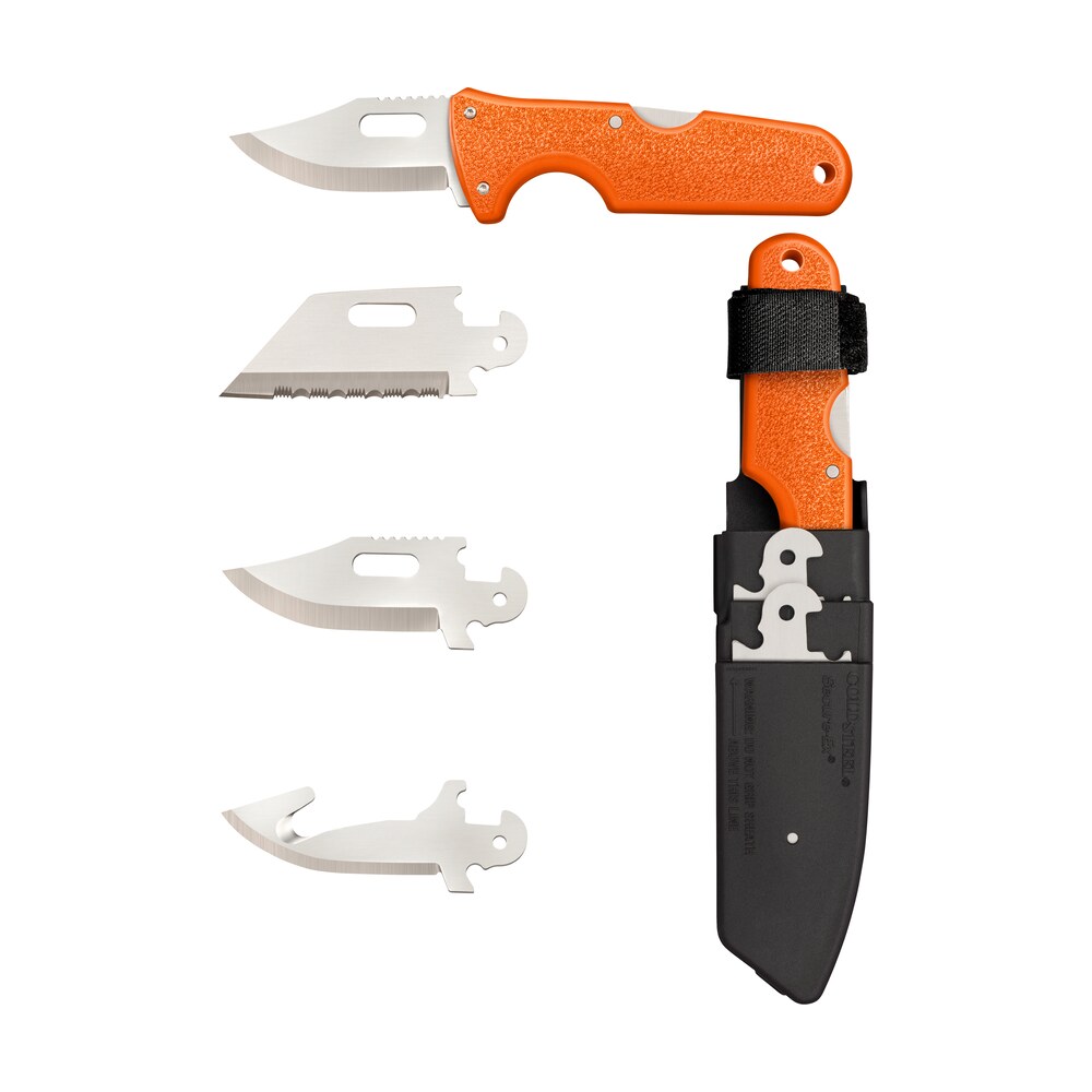 cold steel cs 40al click n cut hunter 2.50" fixed bowie/gut hook/plain/serrated satin 420j2 ss blade/orange abs handle Cold Steel CS-40AL Click-N-Cut Hunter 2.50" Fixed Bowie/Gut Hook/Plain/Serrated Satin 420J2 SS Sports South item 145354