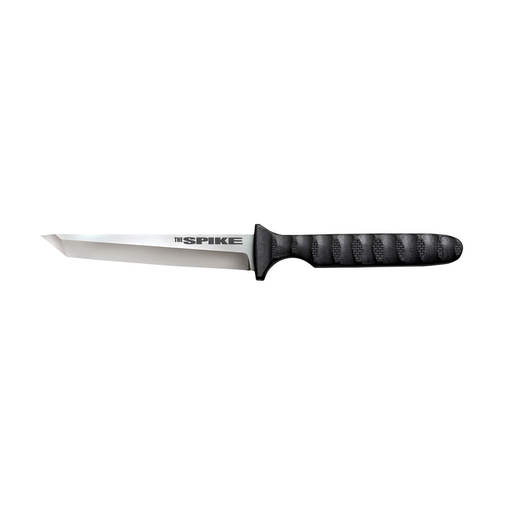 cold steel cs 53nct spike 4" fixed tanto plain cryo 4116 ss blade/black scalloped griv ex handle includes bead chain lanyard/sheath Cold Steel CS-53NCT Spike 4" Fixed Tanto Plain Cryo 4116 SS Blade/Black Scalloped Griv-Ex Sports South item 145379