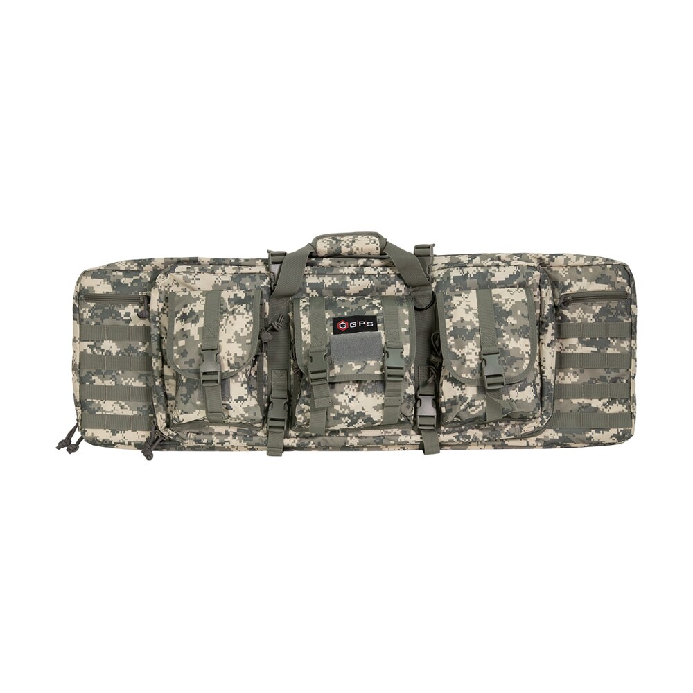 gps bags drc36acu double rifle case 36" a tacs au 600d polyester w/ 2 padded pistol sleeves molle webbing & lockable zippers GPS Bags DRC36ACU Double Rifle Case 36" A-TACS AU 600D Polyester Sports South item 145415