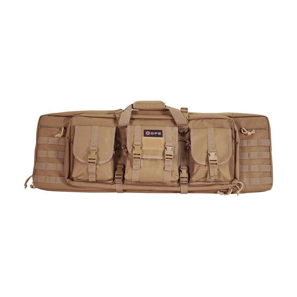 gps bags drc36fde double rifle case 36" flat dark earth 600d polyester w/ 2 padded pistol sleeves molle webbing & lockable zippers GPS Bags DRC36FDE Double Rifle Case 36" Flat Dark Earth 600D Polyester Sports South item 145416