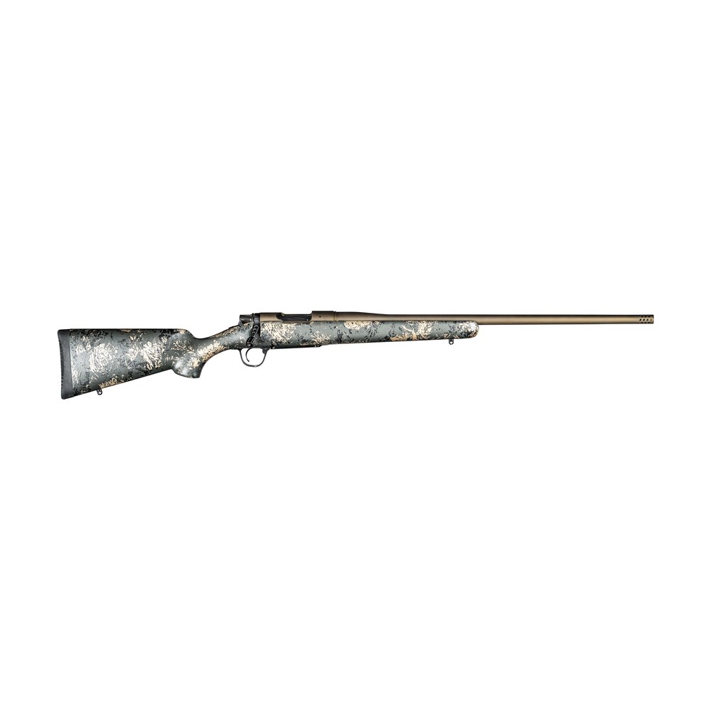 christensen arms 8010107500 mesa fft 6.5 prc 4+1 20" threaded barrel, burnt bronze cerakote, green with black/tan webbing stock Christensen Arms 8010107500 Mesa FFT 6.5 PRC 4+1 20" Threaded Sports South item 145811
