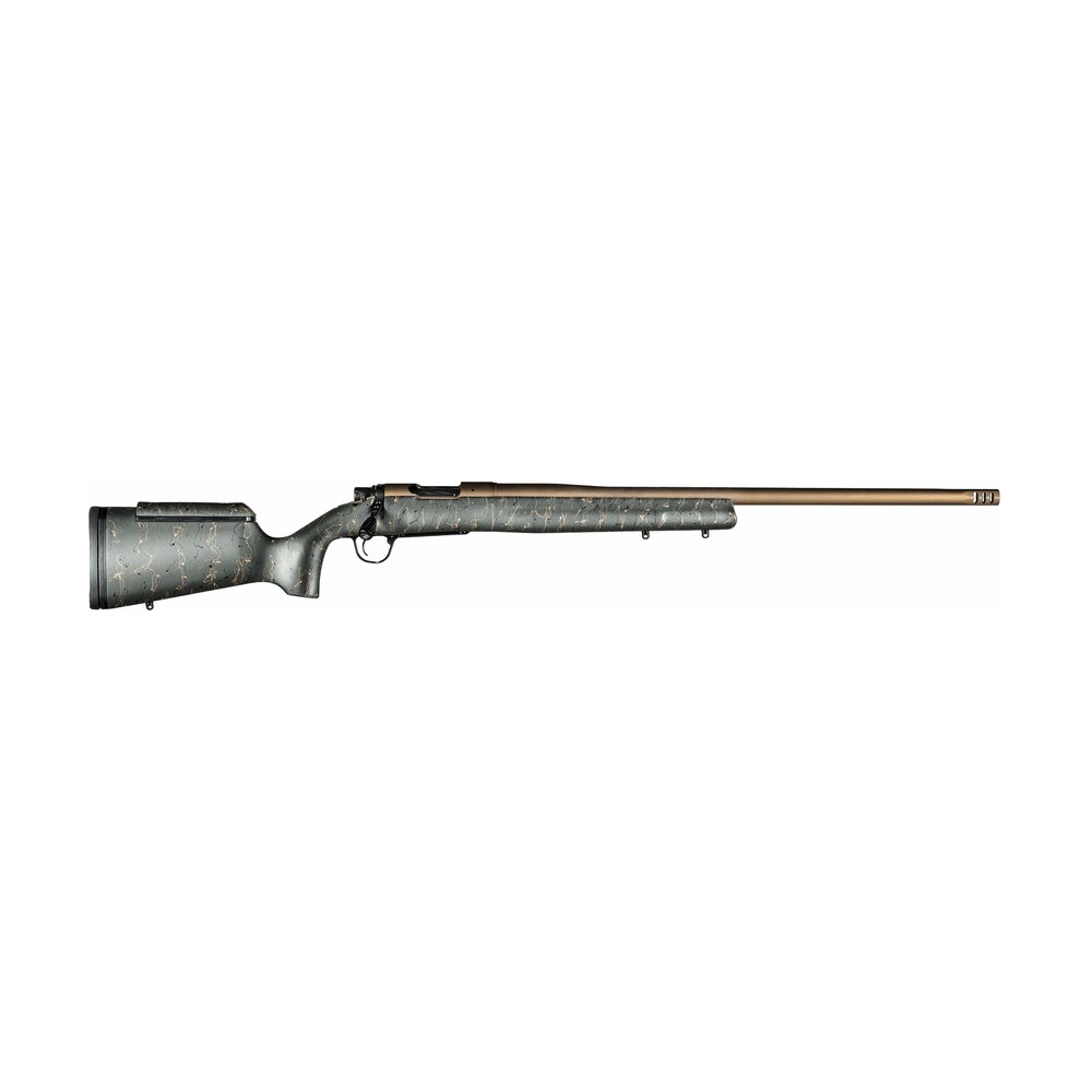 christensen arms 8010201200 mesa long range 6.5 prc 4+1 26" threaded barrel, burnt bronze cerakote, green with black/tan webbing stock Christensen Arms 8010201200 Mesa Long Range 6.5 PRC 4+1 26" Threaded Sports South item 145845