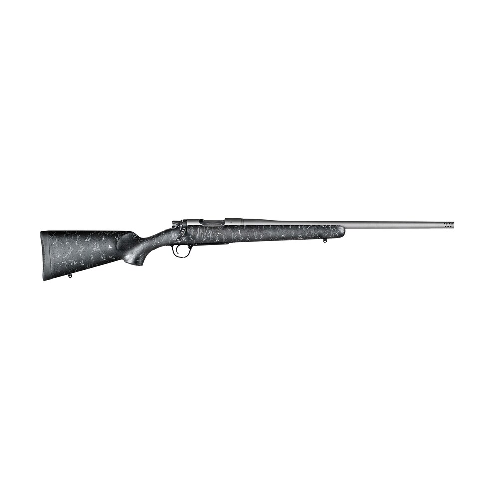christensen arms 8010201600 mesa long range 300 prc 3+1 26" threaded barrel, tungsten gray cerakote, black with gray webbing stock Christensen Arms 8010201600 Mesa Long Range 300 PRC 3+1 26" Threaded Sports South item 145854