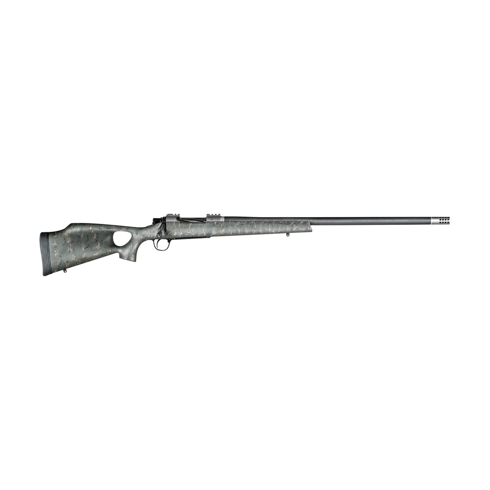 christensen arms ca10269315323 summit ti full size 7mm rem mag 3+1, 26" natural titanium steel threaded barrel, natural titanium aluminum receiver, green w/black/tan accents fixed thumbhole stock Christensen Arms CA10269315323 Summit TI Full Size 7mm Rem Mag 3+1, 26" Natural Titanium Steel Sports South item 146105