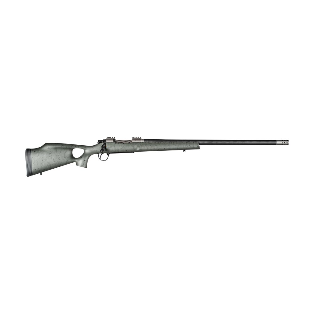 christensen arms ca10269815322 summit ti full size 28 nosler 3+1, 26" natural titanium steel threaded barrel, natural titanium aluminum receiver, green w/black webbing fixed thumbhole stock Christensen Arms CA10269815322 Summit TI Full Size 28 Nosler 3+1, 26" Natural Titanium Steel Sports South item 146112