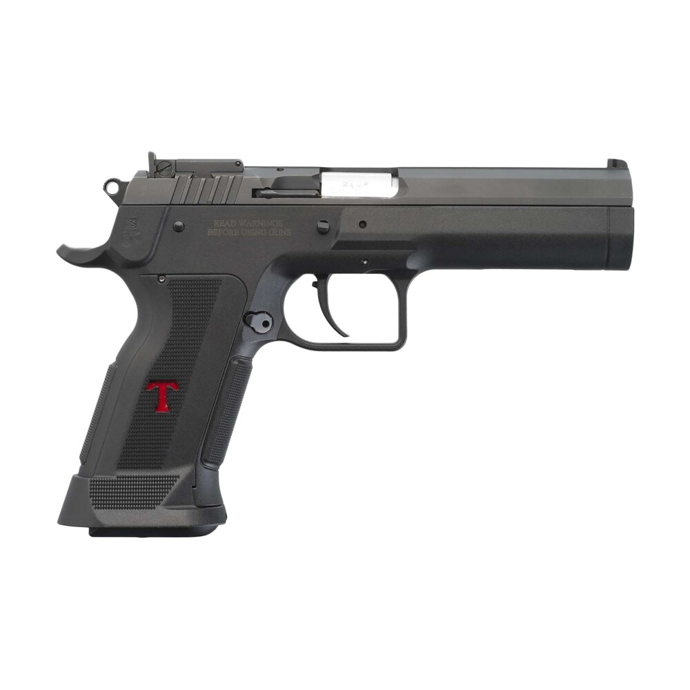 tanfoglio ifg tfstock3p40 stock iii full size 40 s&w 13+1, 4.44" black polygonal rifled barrel, black serrated slide, black polymer frame w/beavertail, polymer grip Tanfoglio IFG TFSTOCK3P40 Stock III Full Size 40 S&W 13+1, 4.44" Black Polygonal Rifled Sports South item 146345