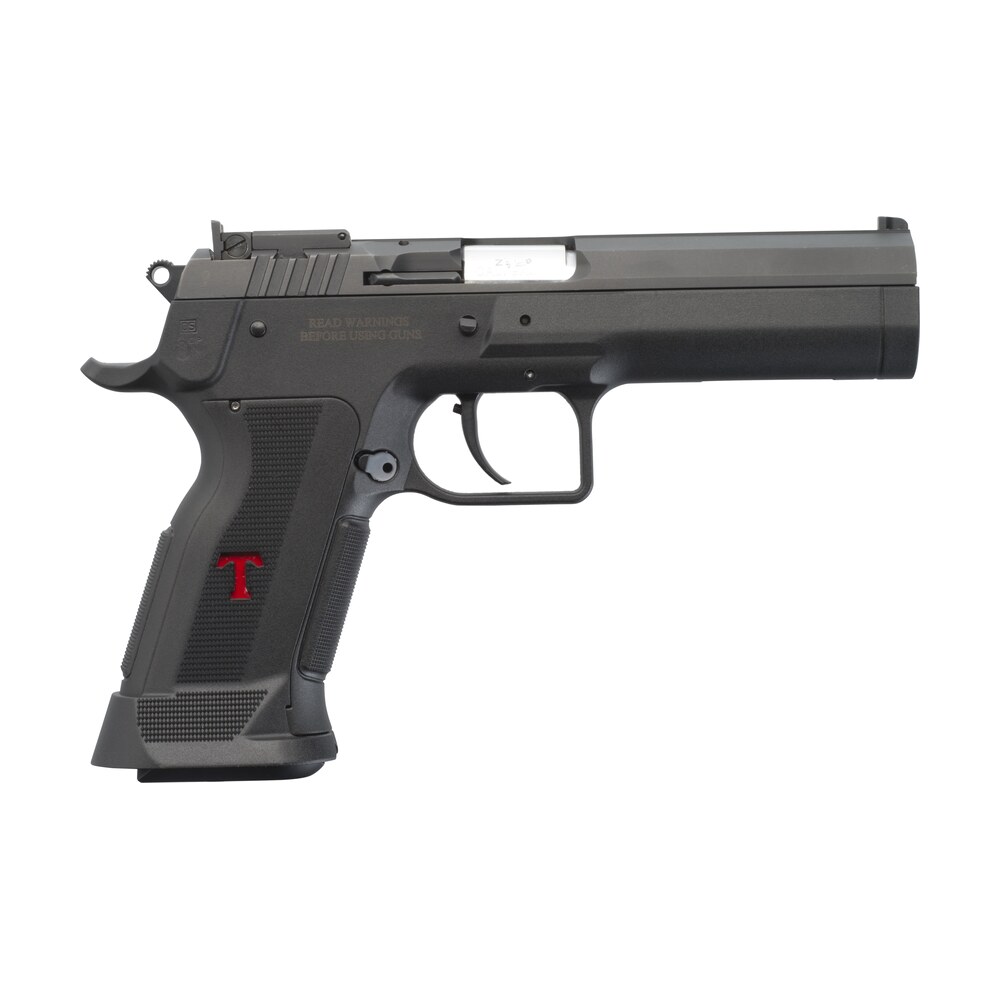 tanfoglio ifg tflimprop10 limited custom p 10mm auto 14+1 4.76" black polygonal rifled barrel, black steel slide, black polymer frame, black polymer grips, ambidextrous Tanfoglio IFG TFLIMPROP10 Limited Custom P 10mm Auto 14+1 4.76" Black Polygonal Rifled Sports South item 146347