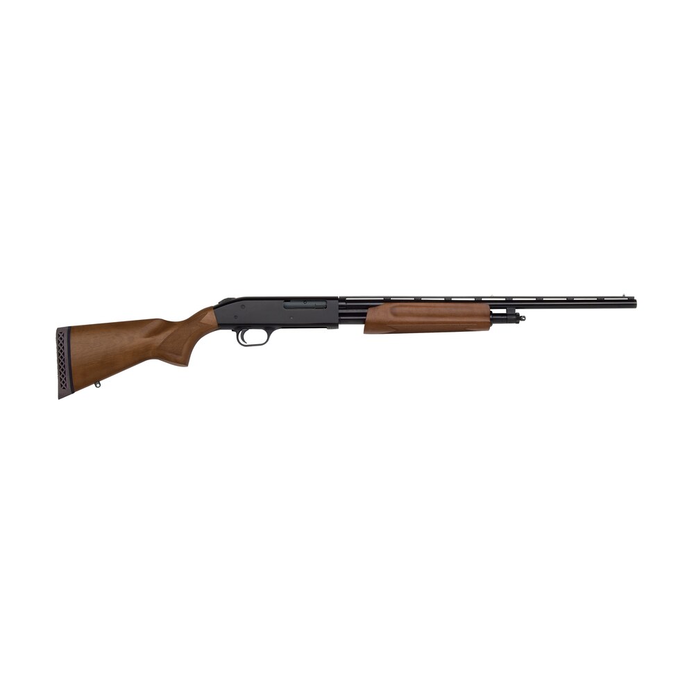 mossberg 57120 505 bantam youth 410 gauge pump 3″ 4+1 20″ blued steel vent rib barrel, blued steel receiver, fixed hardwood stock, right hand, modified choke Mossberg 57120 505 Bantam Youth 410 Gauge Pump 3" 4+1 20" Blued Steel Vent Rib Sports South item 14665