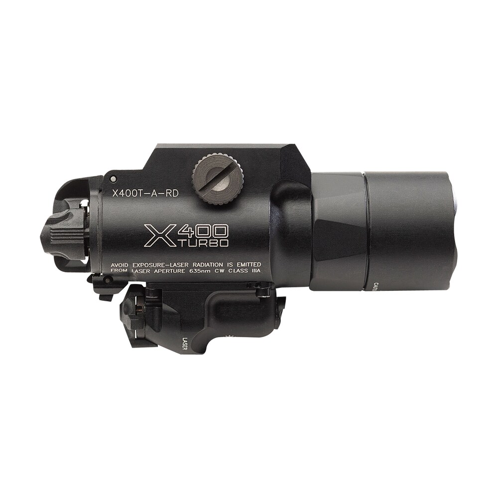 surefire x400tard x400t a rd turbo black anodized 650 lumens white led/red laser SureFire X400TARD X400T-A-RD Turbo Black Anodized 650 Lumens White LED/Red Laser Sports South item 146651