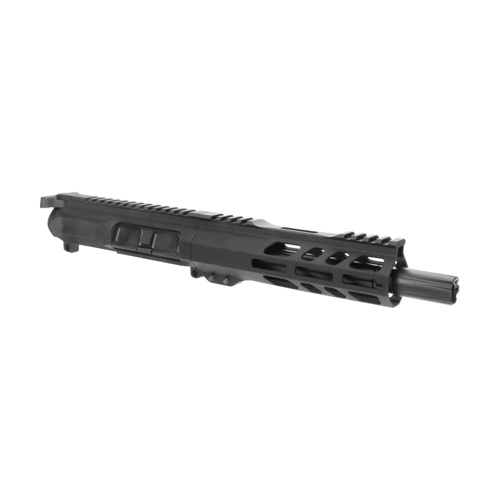 tacfire bu9mm7 pistol upper assembly 9mm luger caliber with 7" black nitride barrel, black anodized 7075 t6 aluminum receiver & m lok handguard for ar platform includes bolt carrier group TacFire BU9MM7 Pistol Upper Assembly 9mm Luger Caliber Sports South item 146738
