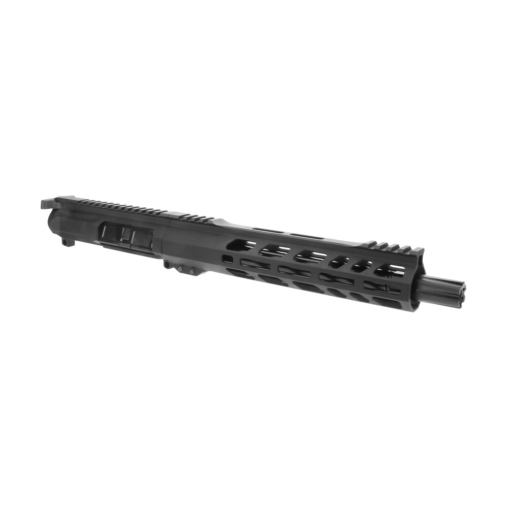 tacfire bu 9mm 10 pistol upper assembly 9mm luger caliber with 10" black nitride barrel, black anodized 7075 t6 aluminum receiver & m lok handguard for ar platform includes bolt carrier group TacFire BU-9MM-10 Pistol Upper Assembly 9mm Luger Caliber Sports South item 146739