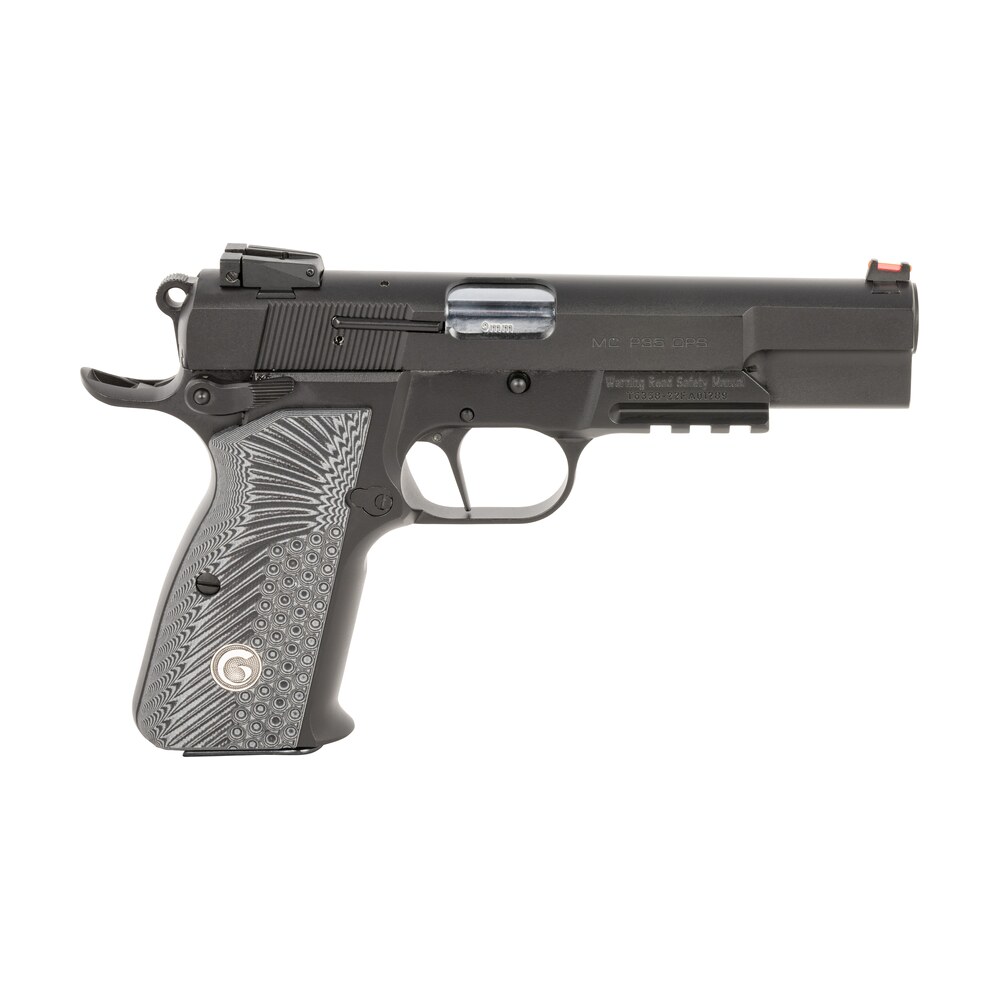 eaa girsan 390470 mcp35 match 9mm luger 15+1 4.87" stainless steel barrel, matte black serrated slide, matte black steel frame w/accessory rail & beavertail, black/gray checkered grips ambidextrous EAA GIRSAN 390470 MCP35 Match 9mm Luger 15+1 4.87" Stainless Steel Sports South item 146967