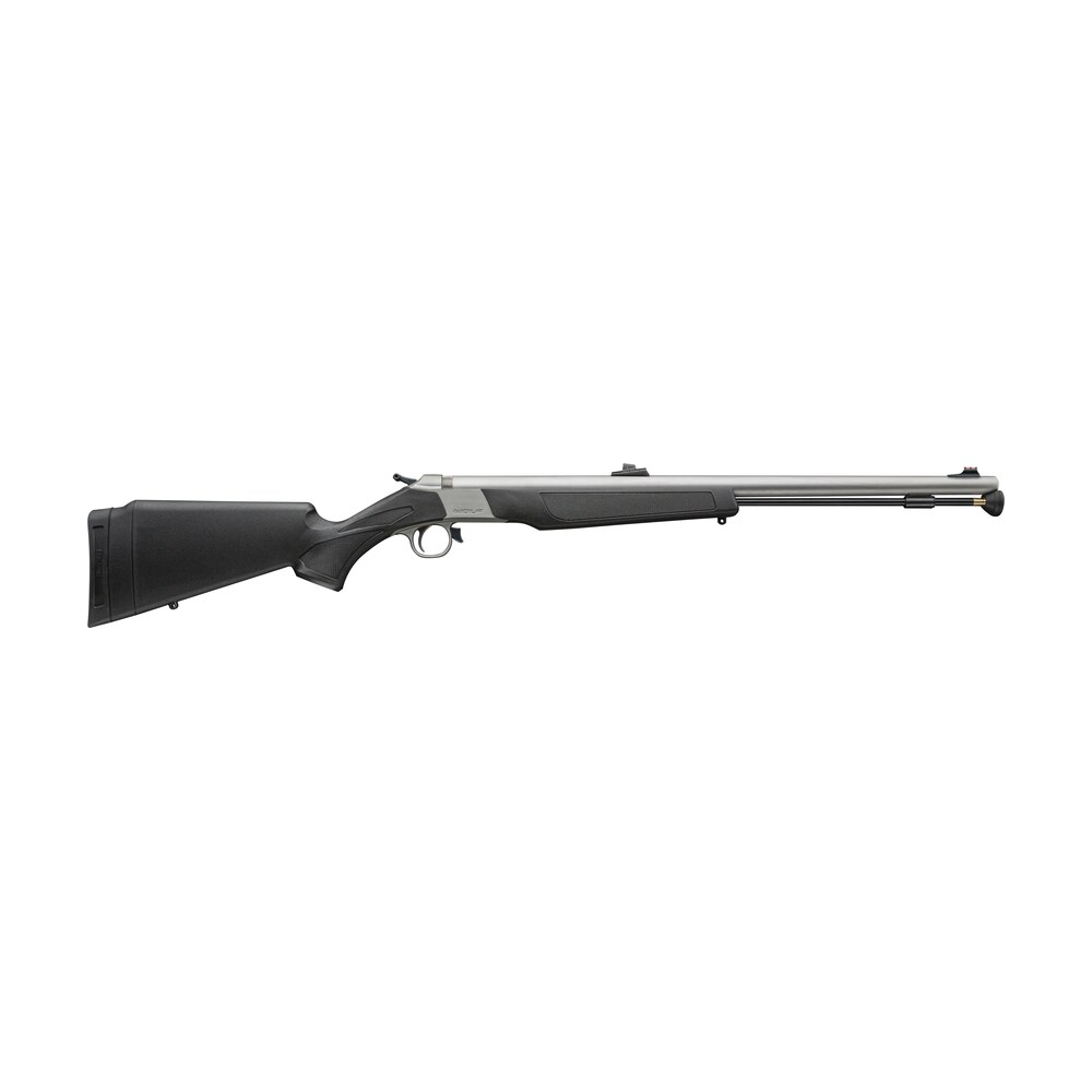 cva pr2117s wolf v2 50 cal 24" matte stainless steel barrel, drilled & tapped stainless steel receiver, fixed black synthetic stock CVA PR2117S Wolf V2 50 Cal 24" Matte Stainless Steel Sports South item 147013