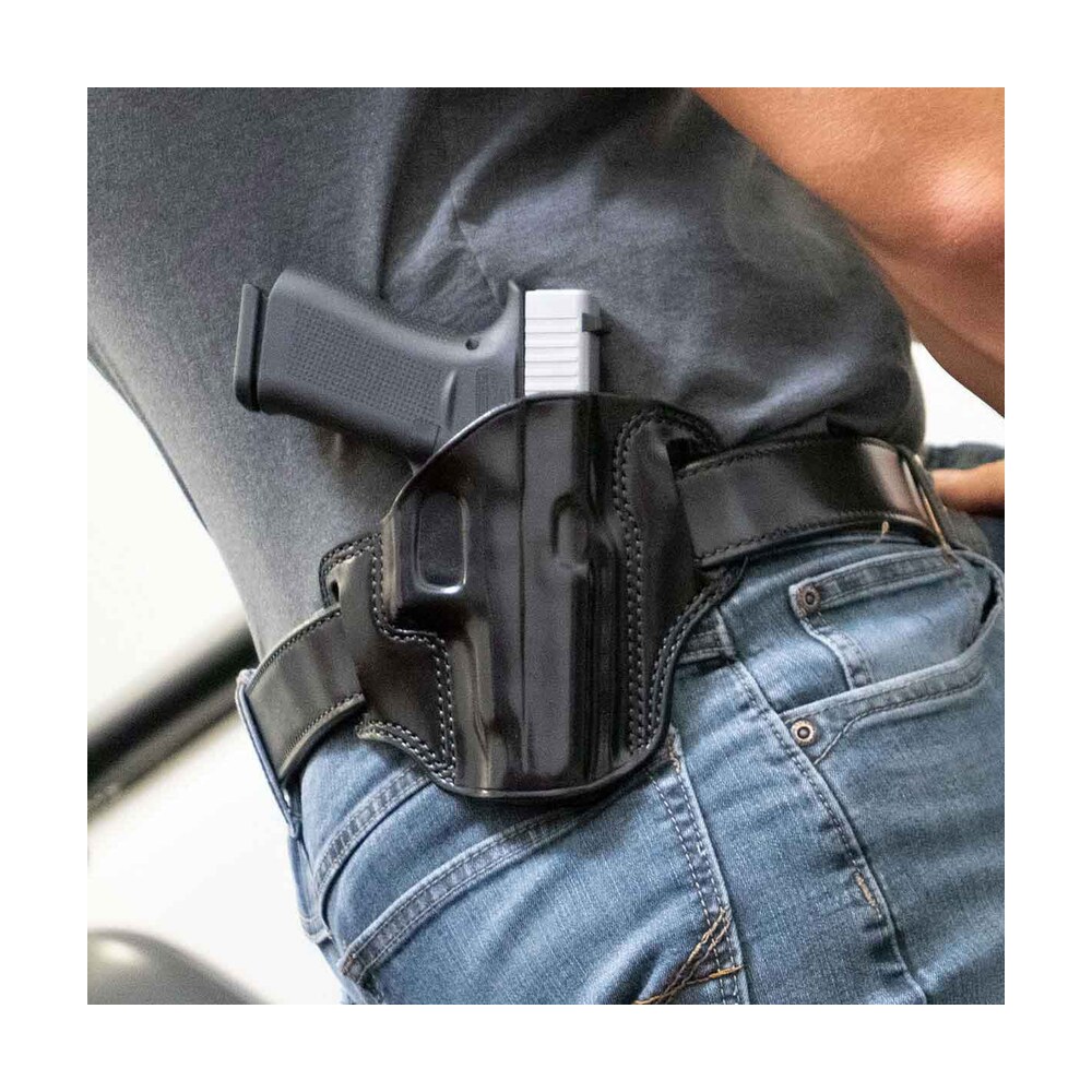 galco cm876b combat master owb black leather belt slide fits springfield hellcat pro right hand Galco CM876B Combat Master OWB Black Leather Belt Slide Sports South item 147109