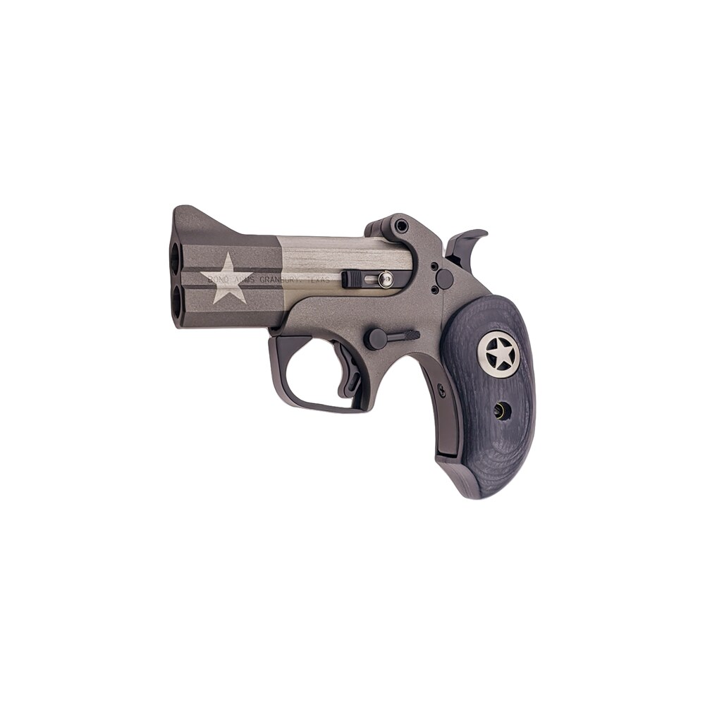 bond arms batp 1836 texas independence 45 colt/410 gauge 2rd shot 3.50" gray/olive cerakote w/star double barrel steel frame ext. black ash w/ integrated star grips right hand Bond Arms BATP 1836 Texas Independence 45 Colt/410 Gauge 2rd Shot 3.50" Gray/Olive Cerakote Sports South item 147339