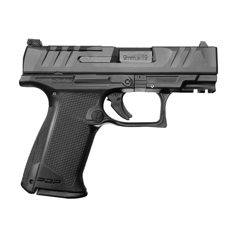 walther arms 2871823 pdp f series 9mm luger 10+1 3.50" black steel barrel, black optic ready/serrated slide, black polymer frame w/picatinny rail, black performance duty texture grips, ambidextrous Walther Arms 2871823 PDP F-Series 9mm Luger 10+1 3.50" Black Steel Sports South item 147340