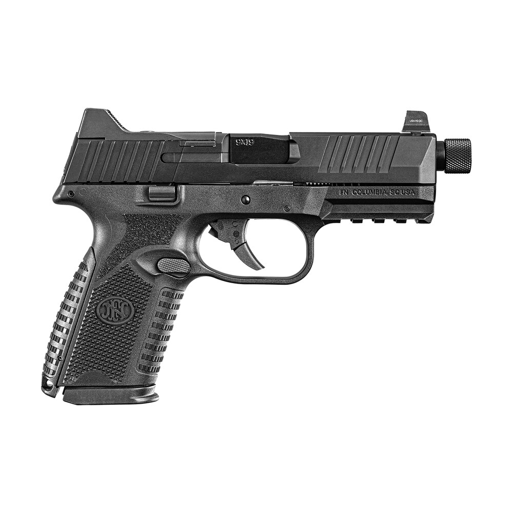fn 66100838 509mt mid size frame 9mm luger 10+1 4.50" black target crown/threaded steel barrel, matte black optic ready/serrated steel slide, matte black polymer frame w/picatinny rail, ambidextrous FN 66100838 509MT Mid-Size Frame 9mm Luger 10+1 4.50" Black Target Crown/Threaded Steel Sports South item 147419